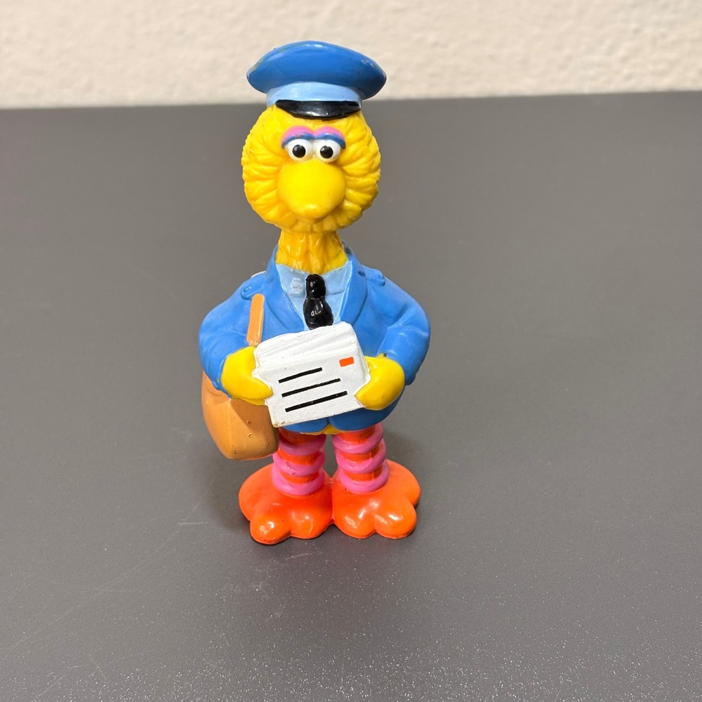 Applause Big Bird Mail Carrier Figure Kids OS Blue Excellent Vintage Sesame St